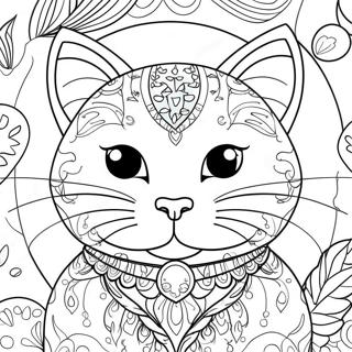 Cute Cat Head Coloring Page 71973-57675