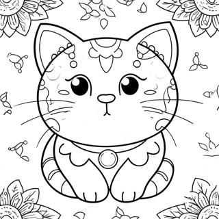 Cute Cat Head Coloring Page 71973-57676