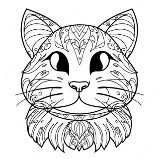 Cat Head Coloring Pages