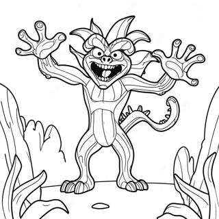 Demogorgon In The Dark Coloring Page 7197-5852