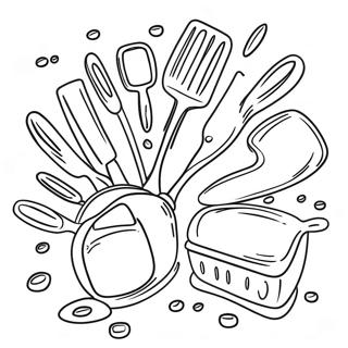 Cooking Utensils Coloring Page 71993-57690