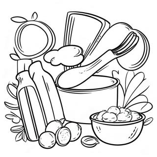 Cooking Utensils Coloring Pages