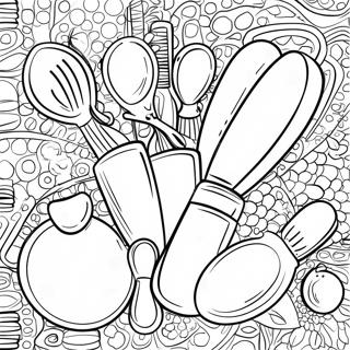 Colorful Cooking Utensils Coloring Page 71994-57687