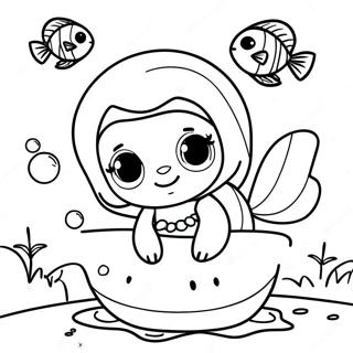 Oona Swimming With Friends Coloring Page 72004-57700