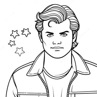 Cool Steve Harrington With Hair Coloring Page 72024-57717