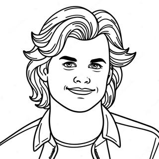 Cool Steve Harrington With Hair Coloring Page 72024-57720