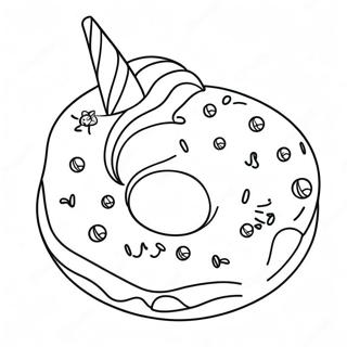 Unicorn Donut Coloring Page 72053-57734