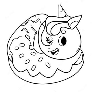 Unicorn Donut Coloring Page 72053-57735