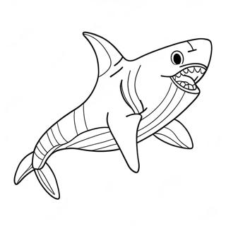 Shark Puppet Craft Coloring Pages