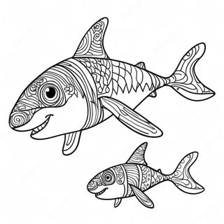 Shark Puppet Craft Coloring Page 72063-57743