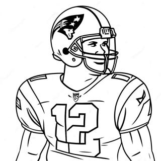 Tom Brady In Patriots Uniform Coloring Page 7207-5858