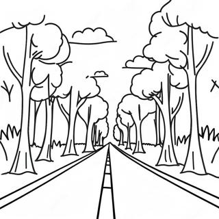 Blank Road Scene Coloring Page 72083-57758