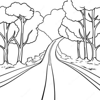 Blank Road Scene Coloring Page 72083-57759