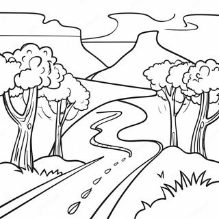 Winding Country Road Coloring Page 72084-57763