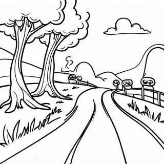 Winding Country Road Coloring Page 72084-57764