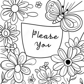 Colorful Please And Thank You Scene Coloring Page 72114-57802