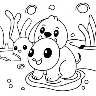 Cute Animals In A Flood Coloring Page 72163-57828