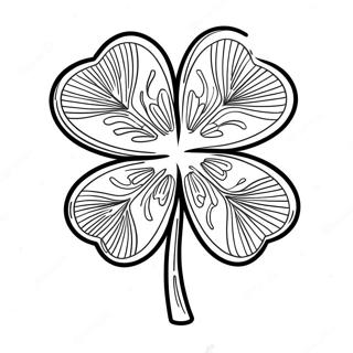 Four Leaf Clover Coloring Page 7216-5863