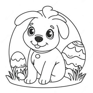 Easter Dog Coloring Page 72172-57831