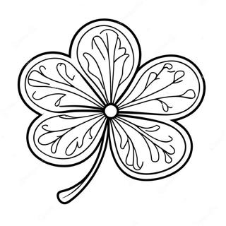 Lucky Four Leaf Clover Coloring Page 7217-5868