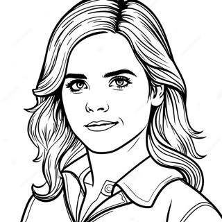 Emma Watson As Hermione Granger Coloring Page 72183-57838