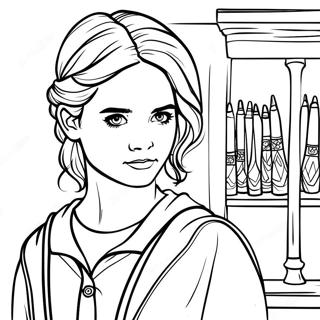 Emma Watson As Hermione Granger Coloring Page 72183-57839