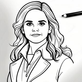 Emma Watson As Hermione Granger Coloring Page 72183-57840