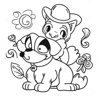 Lucky Characters In Adventure Coloring Page 72203-57853