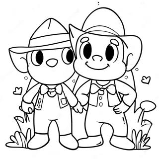 Lucky Characters In Adventure Coloring Page 72203-57855