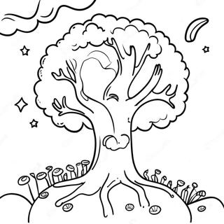 Kindergarten Earth Day Tree Coloring Page 72212-57857