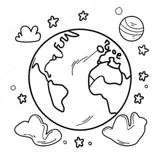 Kindergarten Earth Day Planet Coloring Page 72213-57865