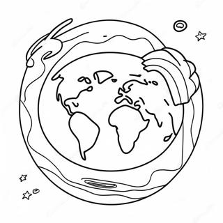 Kindergarten Earth Day Planet Coloring Page 72213-57867