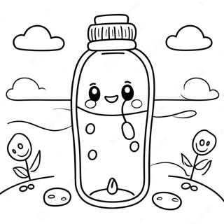 Cute Water Bottle Coloring Page 72223-57875