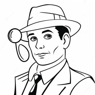 Detective With Magnifying Glass Coloring Page 72263-57905