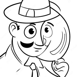 Detective With Magnifying Glass Coloring Page 72263-57906