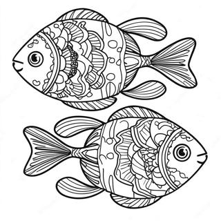 Laurel Burch Colorful Fish Coloring Page 72293-57926