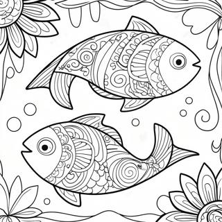 Laurel Burch Colorful Fish Coloring Page 72293-57928