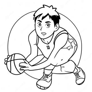 Kuroko Dribbling The Ball Coloring Page 72313-57948