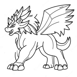 Zamazenta In Battle Coloring Page 72363-57983