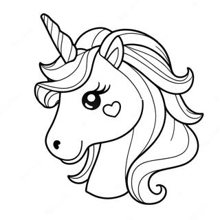 Unicorn Emoji Coloring Page 72372-57987