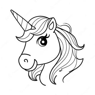 Unicorn Emoji Coloring Page 72372-57988