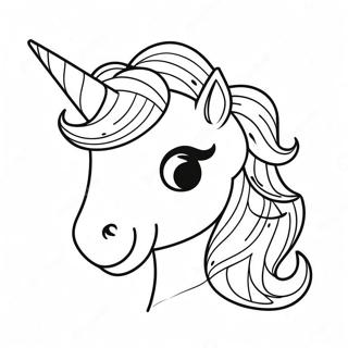 Sparkly Unicorn Emoji Coloring Page 72373-58005