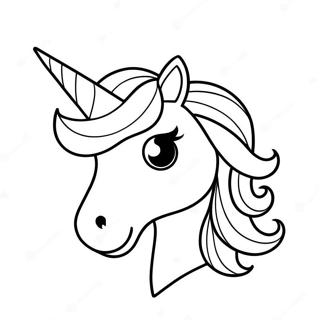 Sparkly Unicorn Emoji Coloring Page 72373-58008