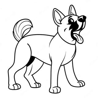 Playful Belgian Malinois Coloring Page 72383-57993