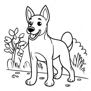 Playful Belgian Malinois Coloring Page 72383-57995