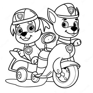 Paw Patrol Moto Pups Coloring Page 72392-58000