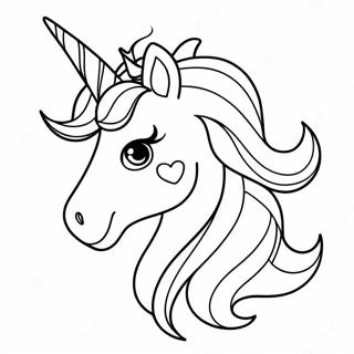 Sparkling Unicorn Horn Coloring Page 72413-58025