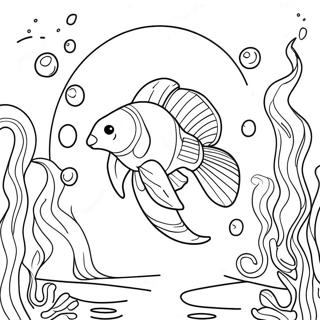 Shimmering Pearl Underwater Scene Coloring Page 72423-58033