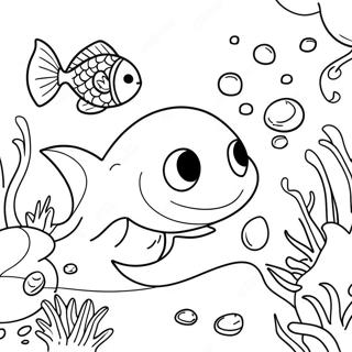 Shimmering Pearl Underwater Scene Coloring Page 72423-58034