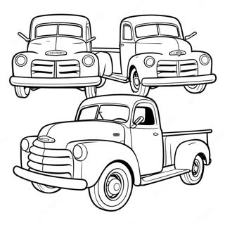 Vintage Pickup Truck Coloring Page 72443-58045